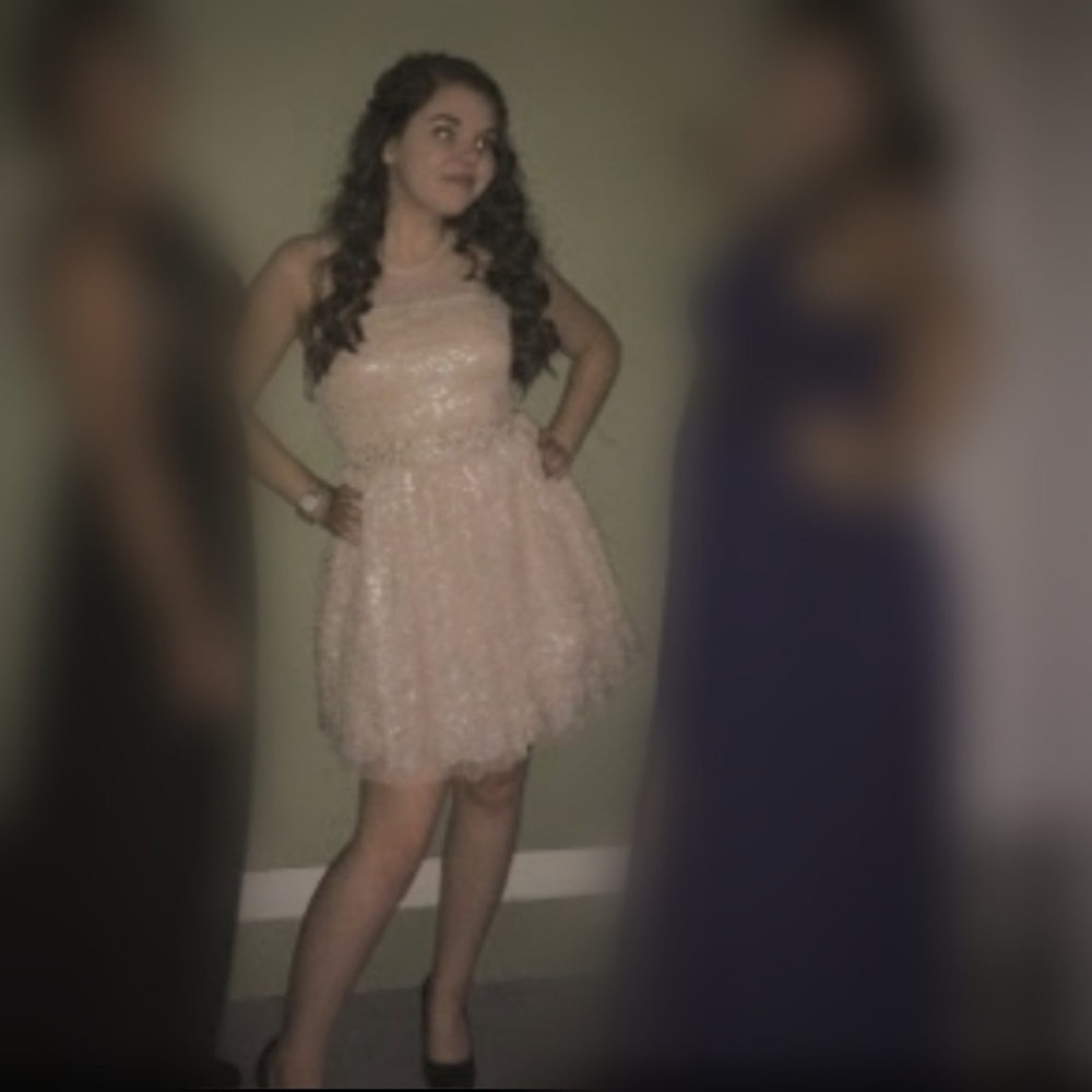 Macys Lace Pink Dress